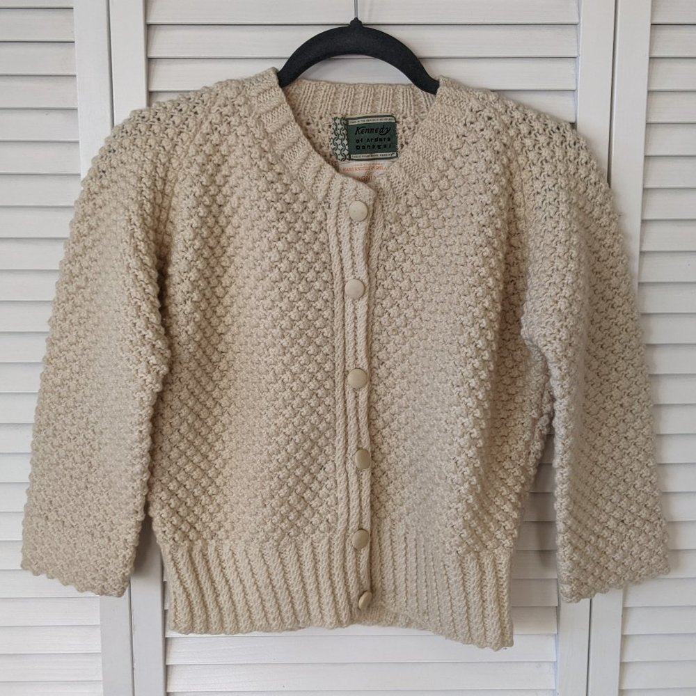 Vintage Kennedy of Ardara Irish knit 100% wool sweater